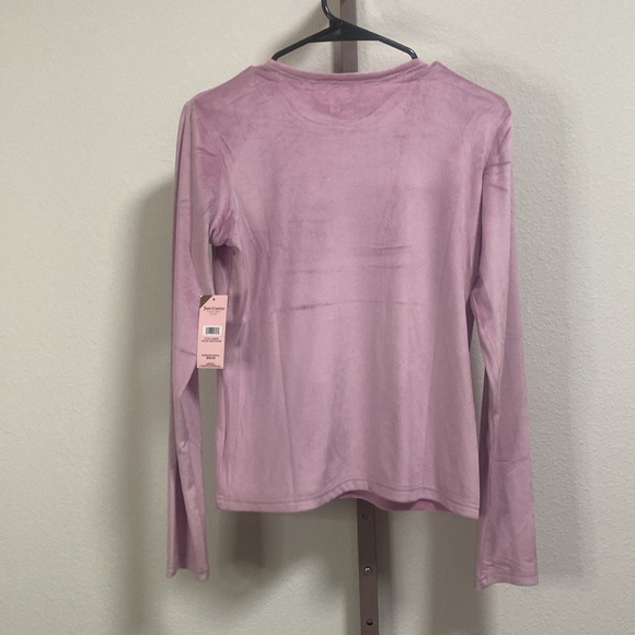 NWT Juicy Couture Velour Long Sleeve Top in Mauve Muse - Picture 6 of 6